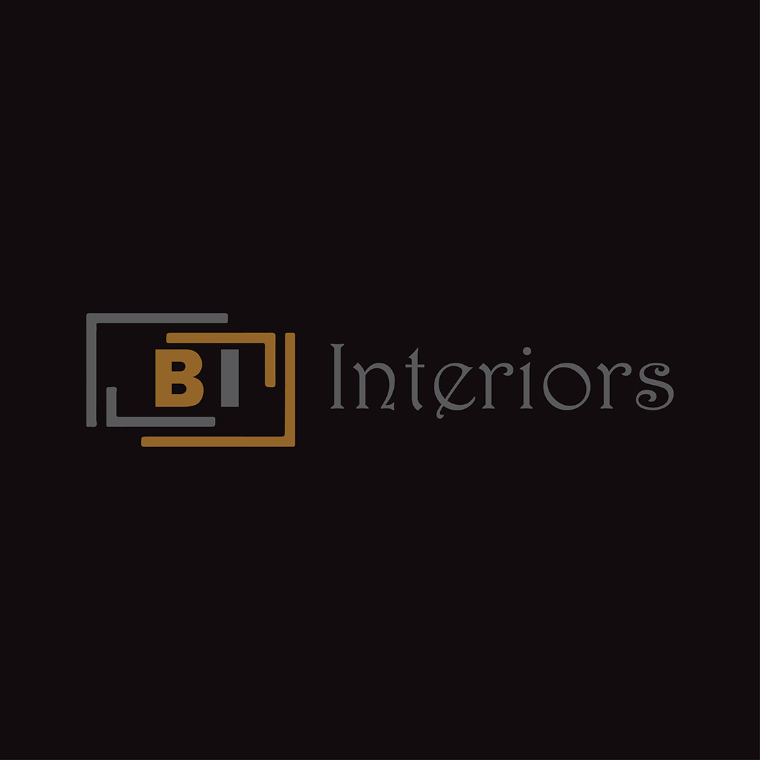 Interiors Logo or Icon Design Vector Image Template preview image.