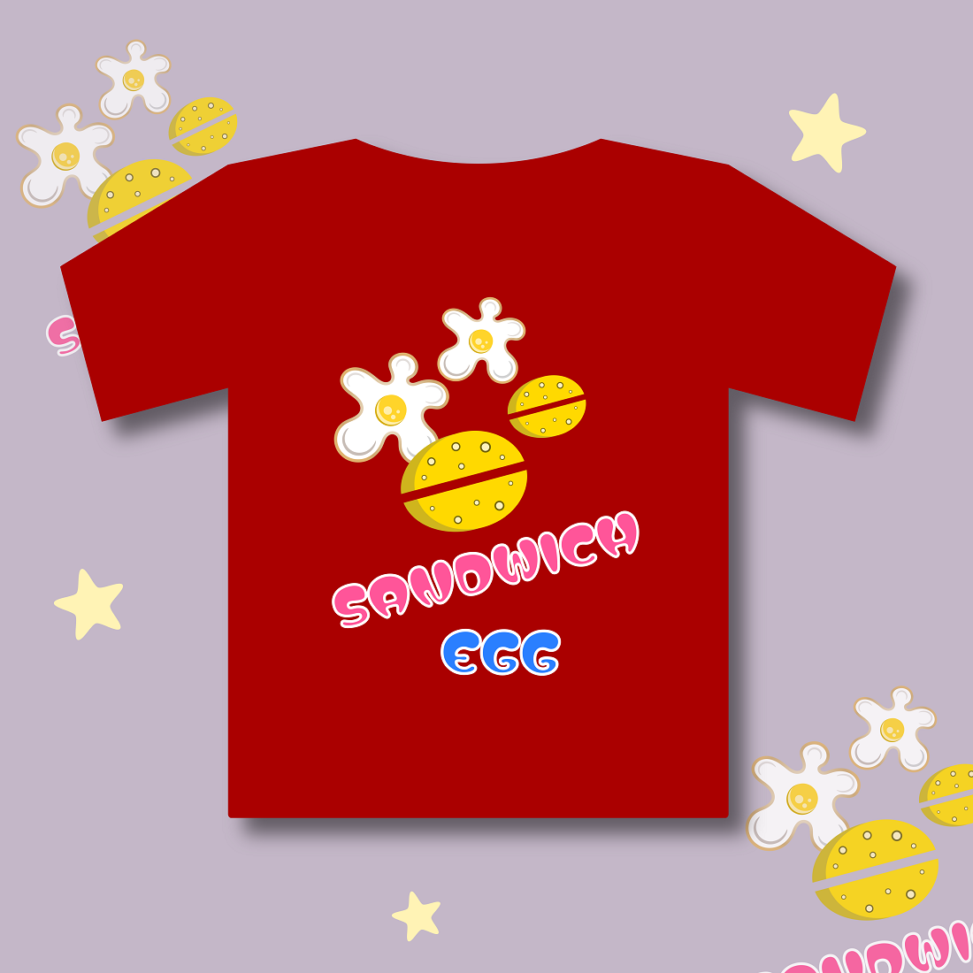 egg sandwich kids t shirt preview image.