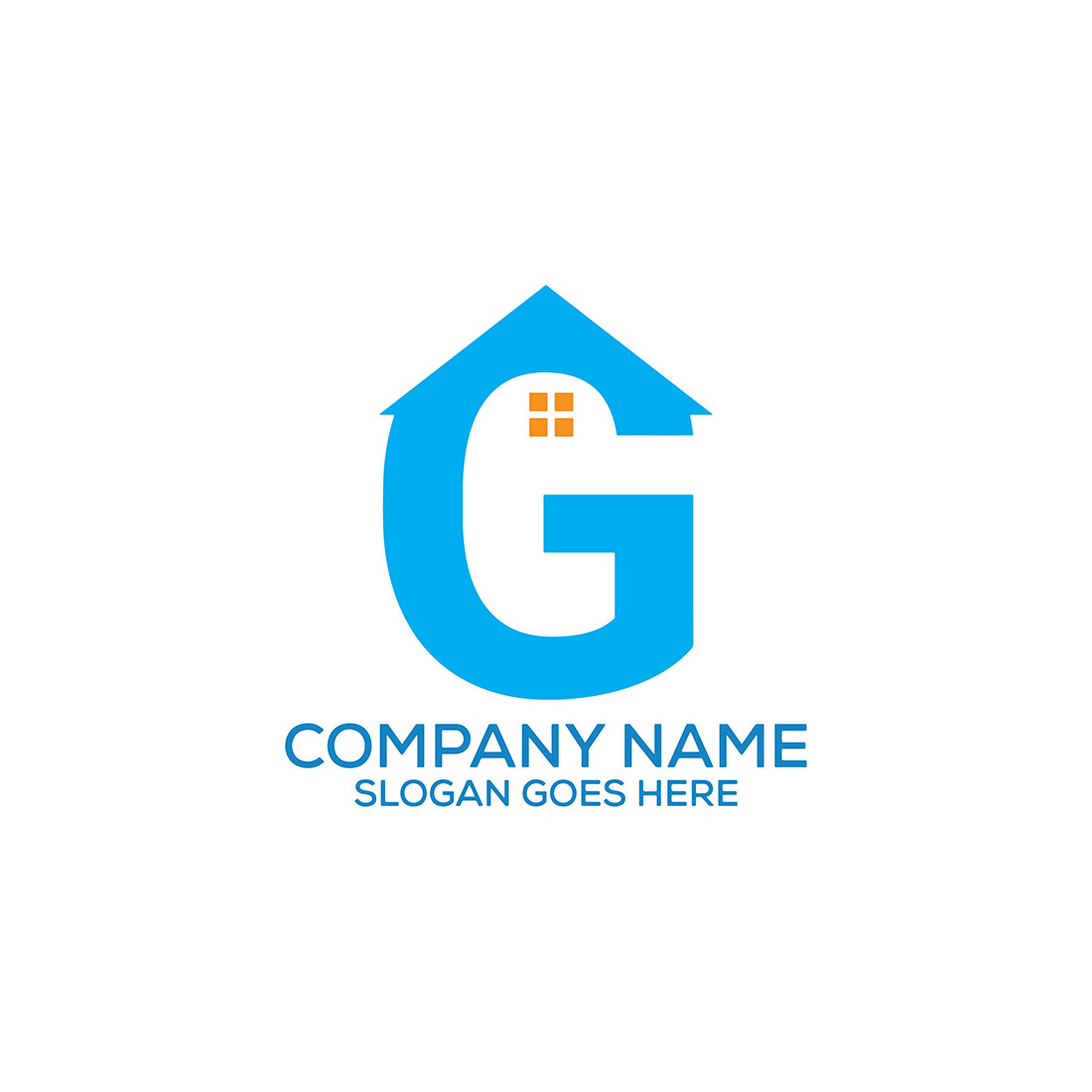 Real Estate & Initial Letter G Logo or Icon Design Vector Image Template preview image.