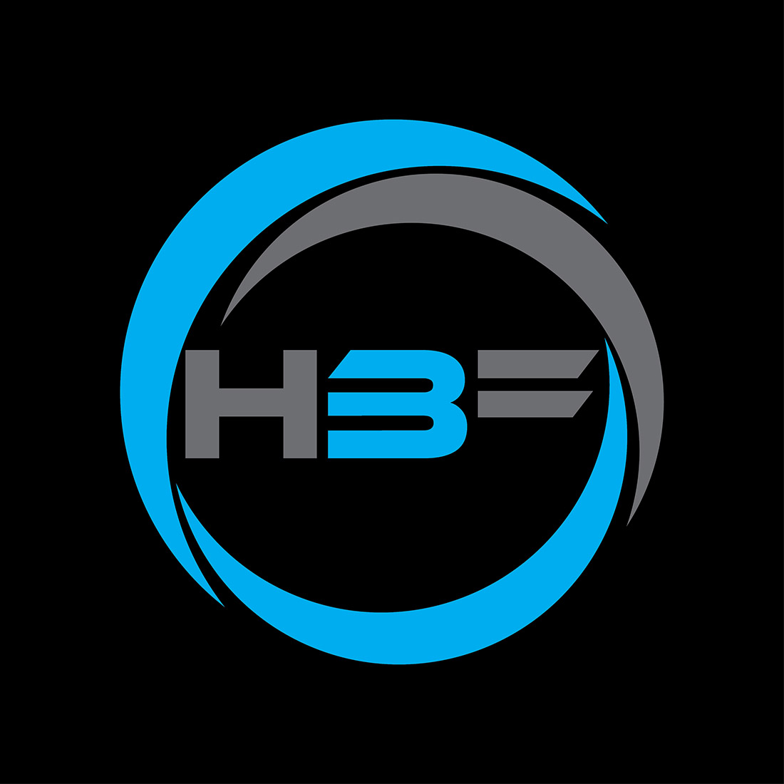 Initial Letter HBF Logo or Icon Design Vector Image Template preview image.