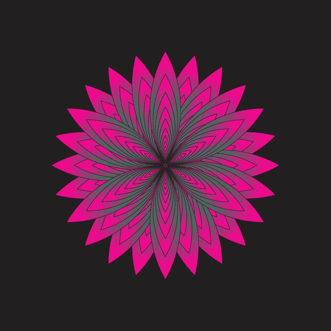 Simple Flower Design Vector Image Template preview image.