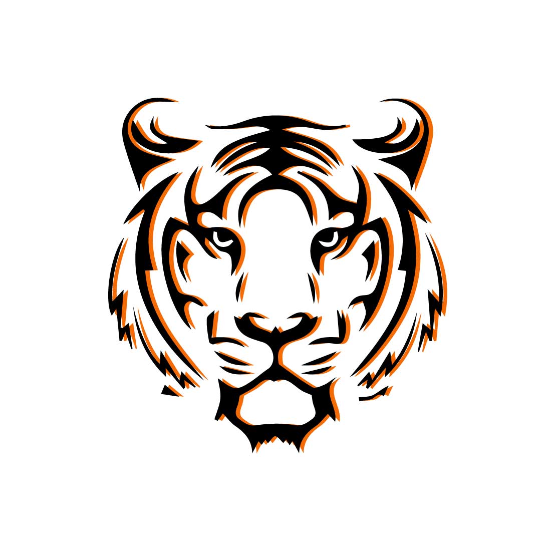 Vector Tiger Head Design preview image.