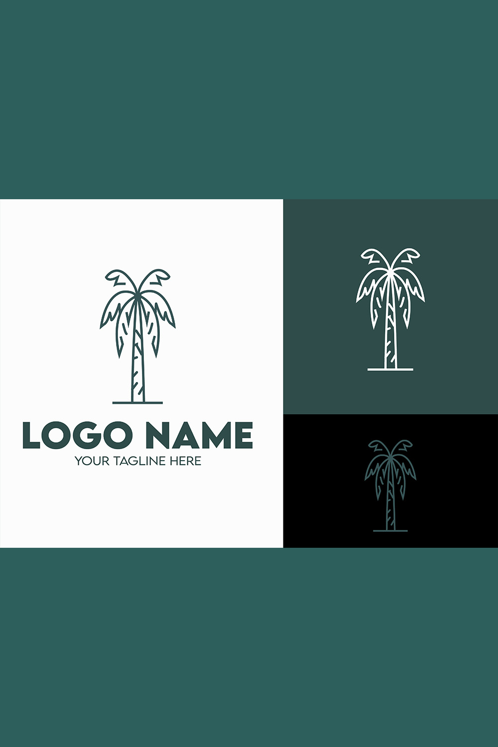 Modern Minimalist Botanical Logo Design for Businesses With Leaves and Flowers, Professional Creative Monogram Botanical Floral Logo Design for Salon or Massage Centre Feminine Style Brands Companies pinterest preview image.