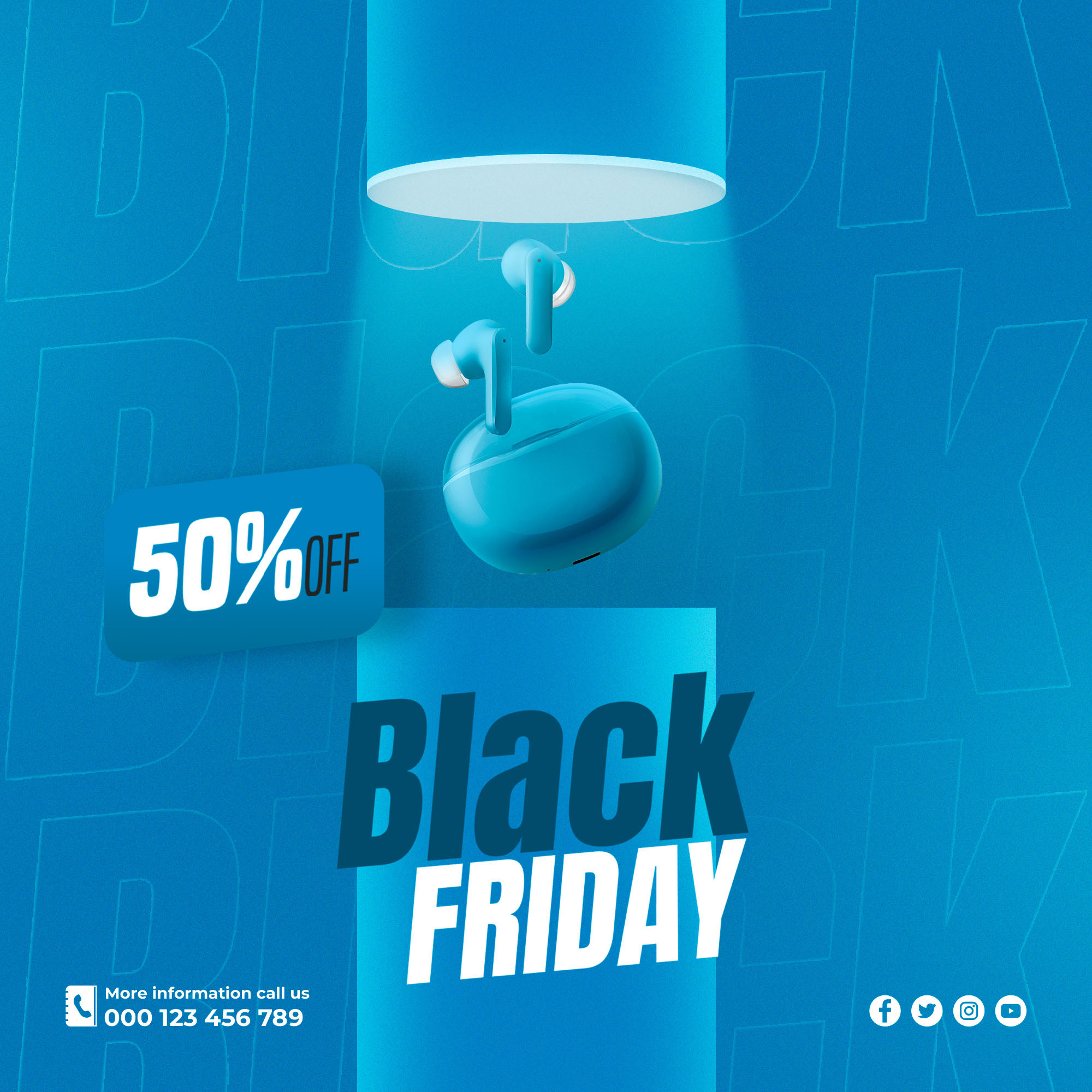 Social media design for black friday watch sale cover image.