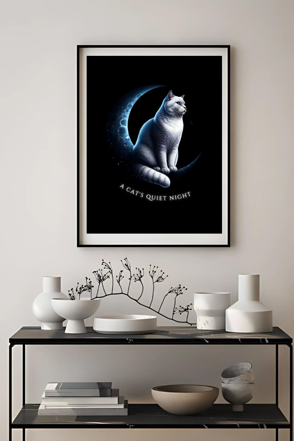 SVG, PNG File Format| a cat's quiet night graphic| pinterest preview image.