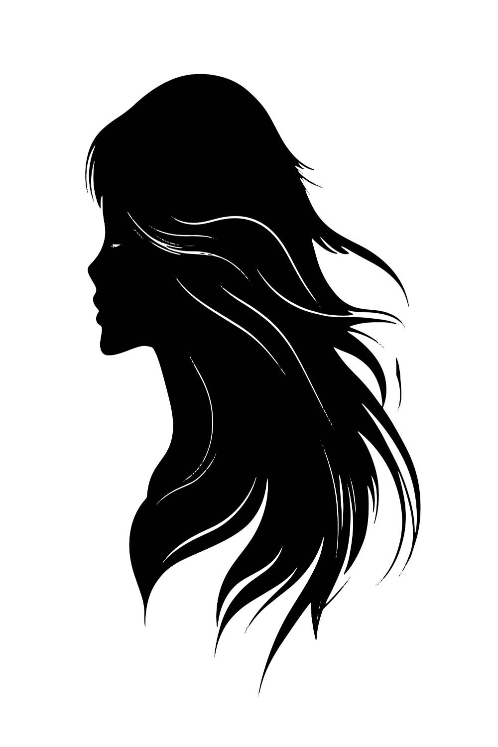 beauty girl logo, fashion girl logo pinterest preview image.