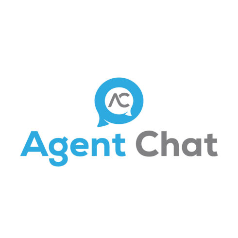 Agent Chat Logo or Icon Design Vector Image Template cover image.