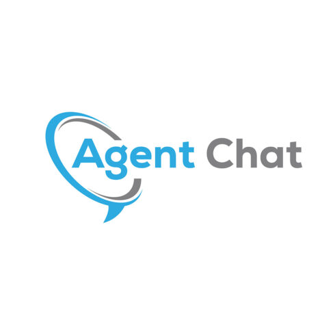 Agent Chat Logo or Icon Design Vector Image Template cover image.