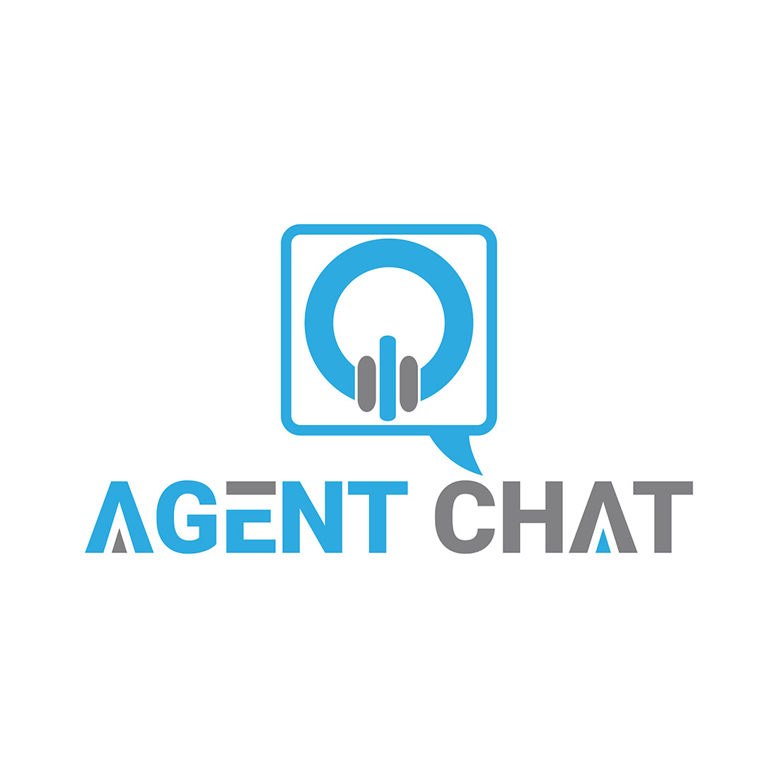 agent chat logo or icon design vector image template 148