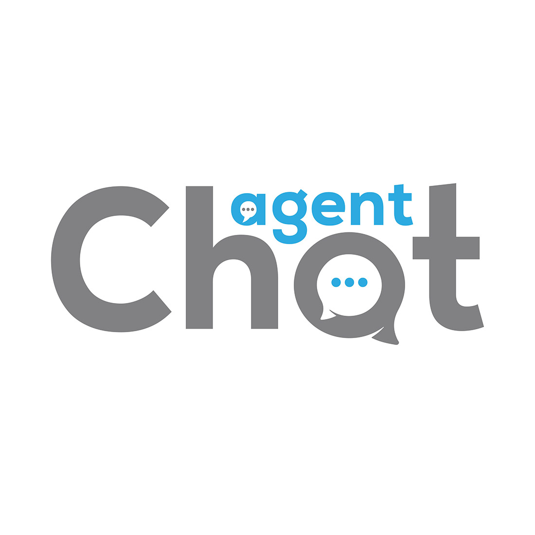 agent chat logo or icon design vector image template 322