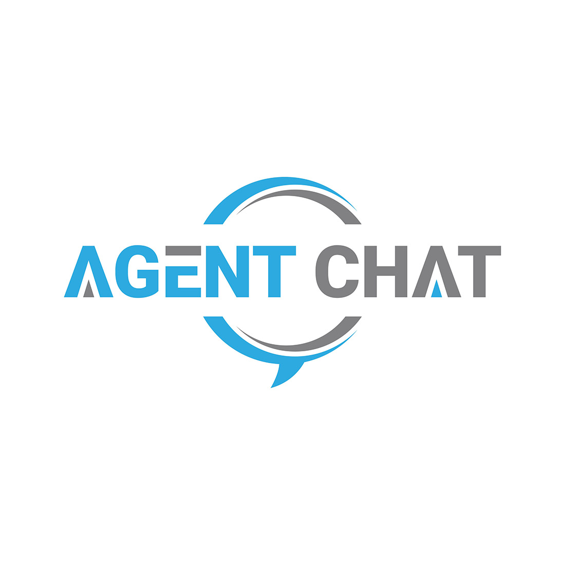 agent chat logo or icon design vector image template 550