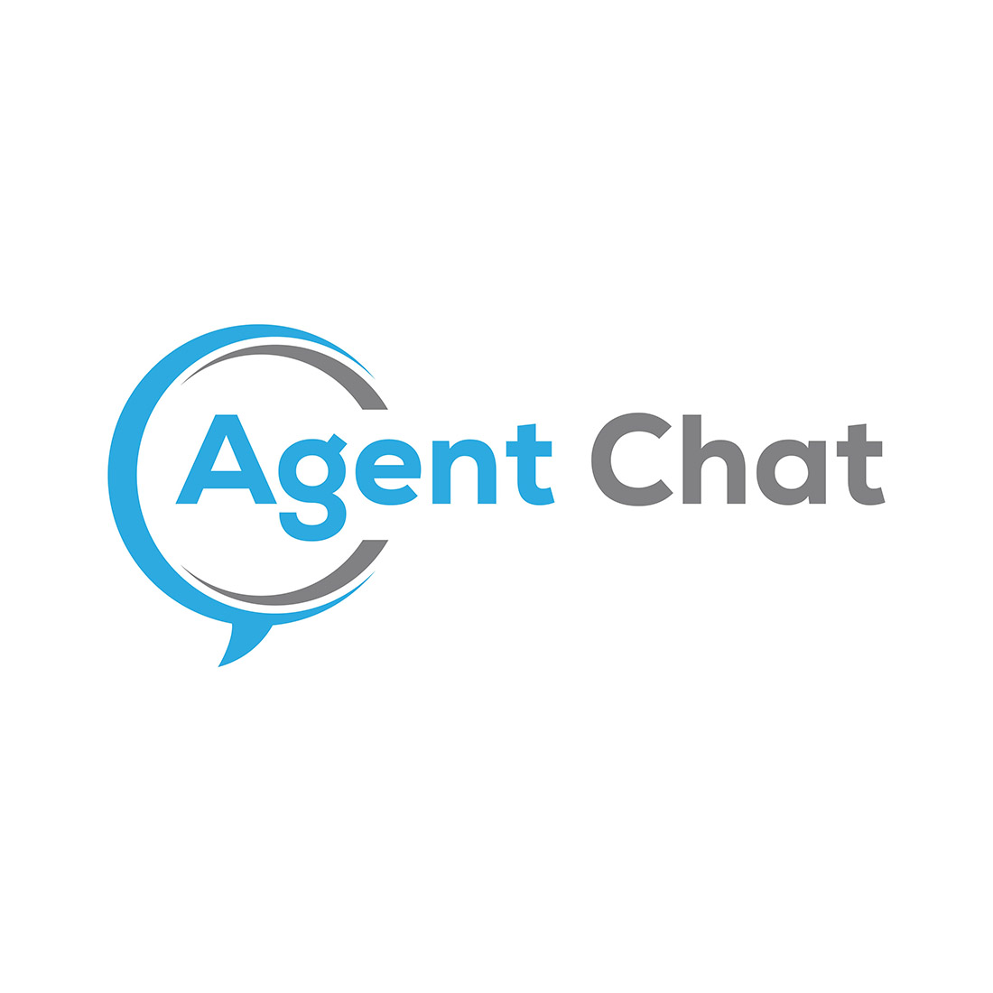 Agent Chat Logo or Icon Design Vector Image Template cover image.