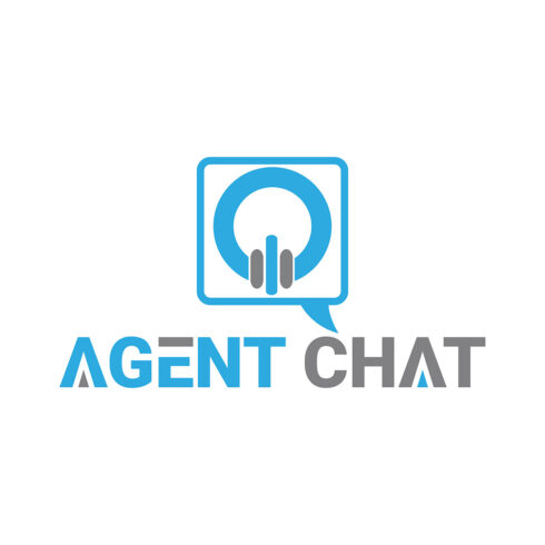 Agent Chat Logo or Icon Design Vector Image Template cover image.