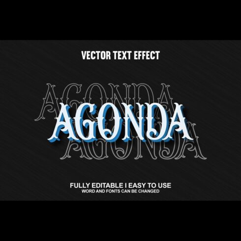 Agonda Vector Editable Text Effect cover image.