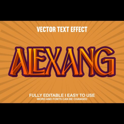 Fully Editable Vector Text Effect cover image.