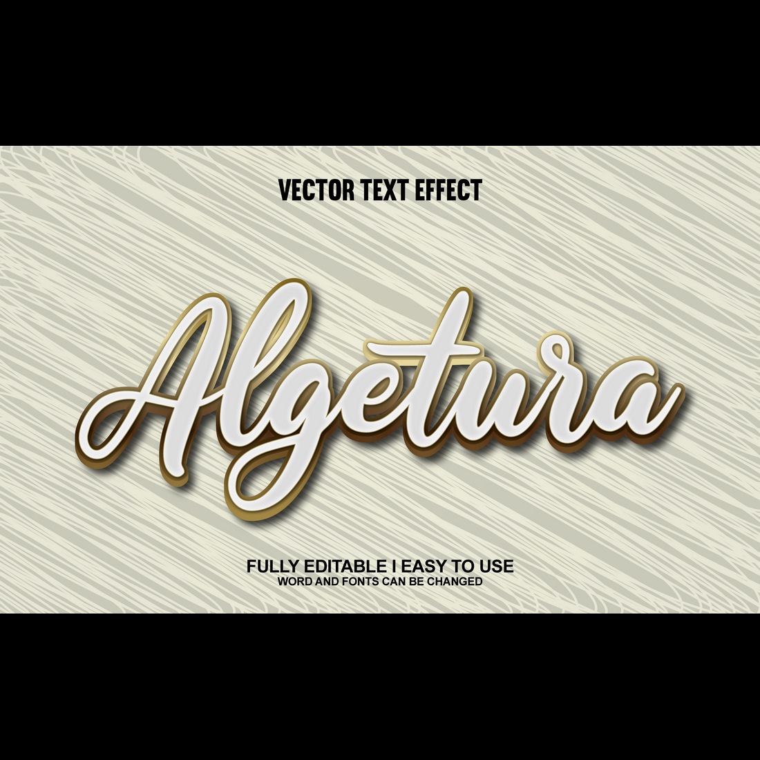 Fully Editable Vector Text Effect preview image.