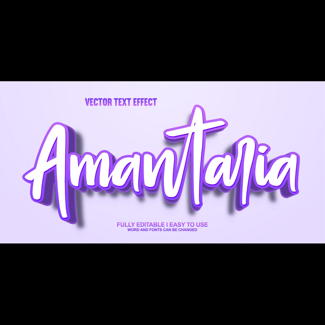 Fully Editable Vector Text Effect preview image.