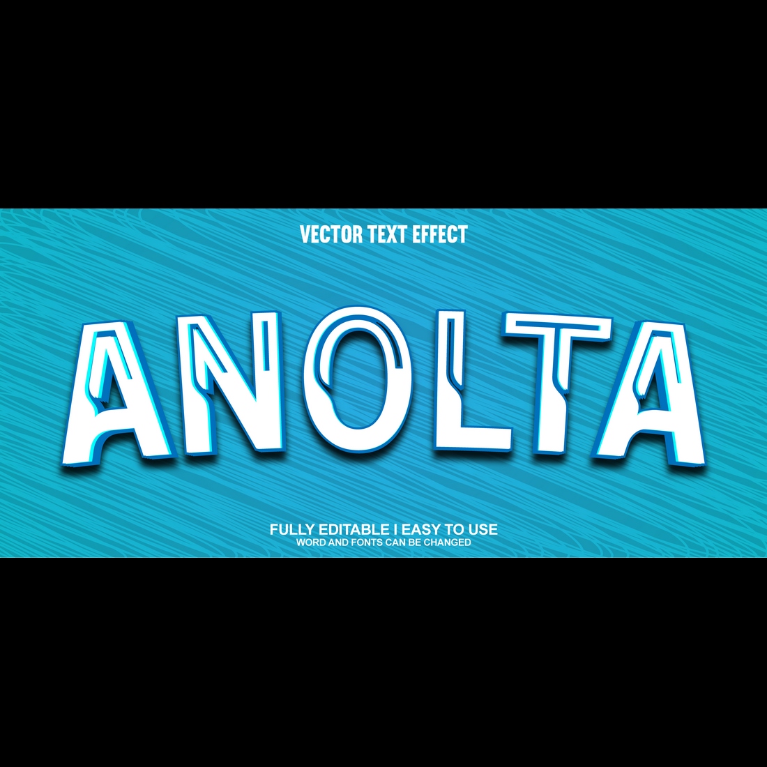 Fully Editable Vector Text Effect preview image.