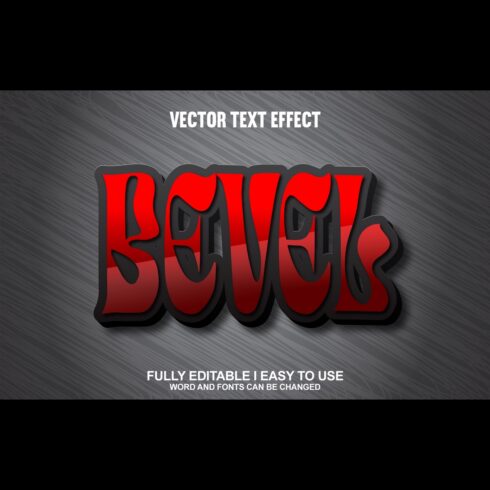 Fully Editable Vector 3D Text Effect cover image.