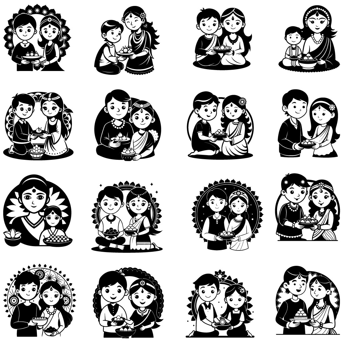 Bhai Dooj vector illustration preview image.