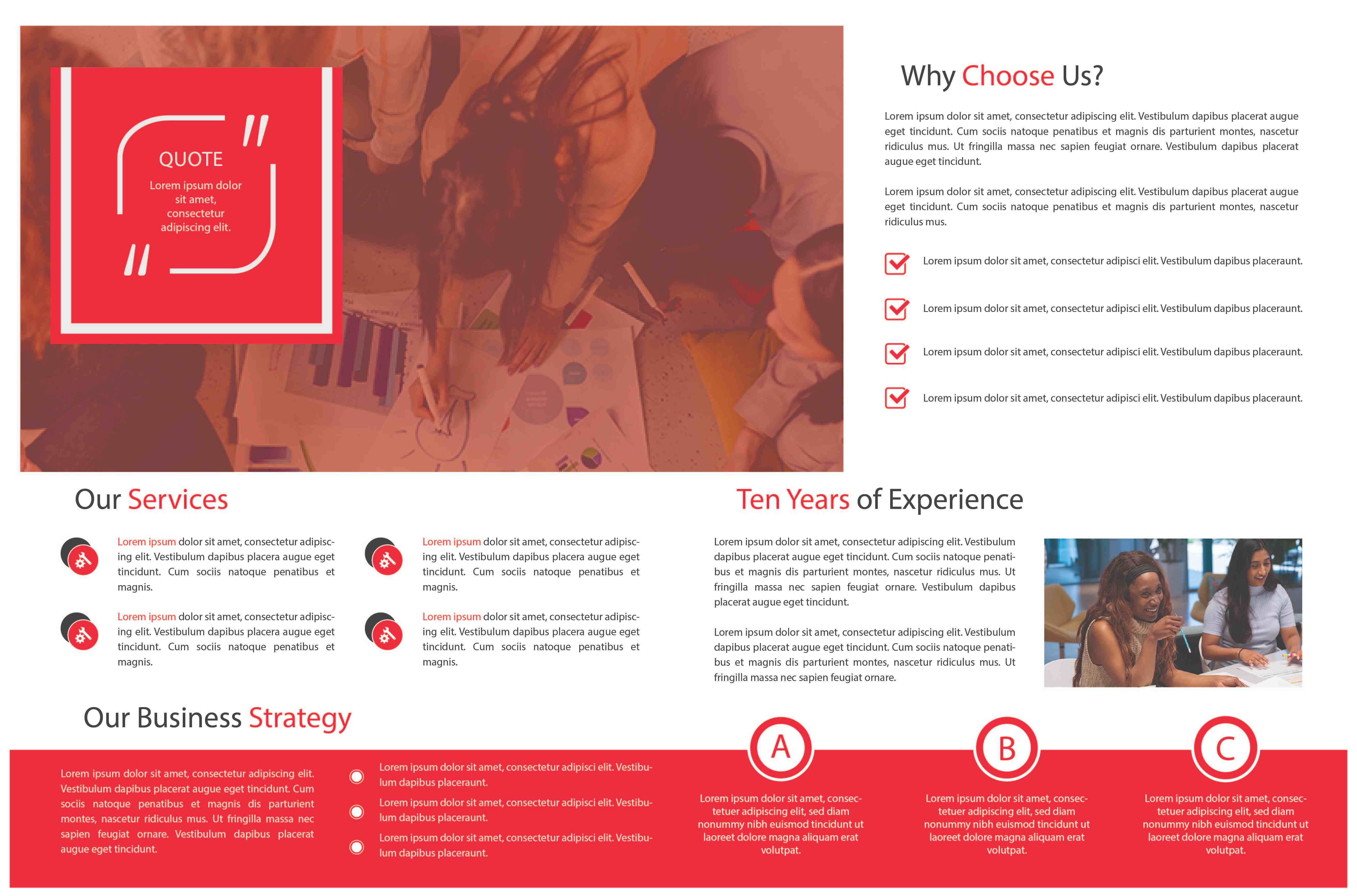 Trifold Business Corporate Brochure Design pinterest preview image.