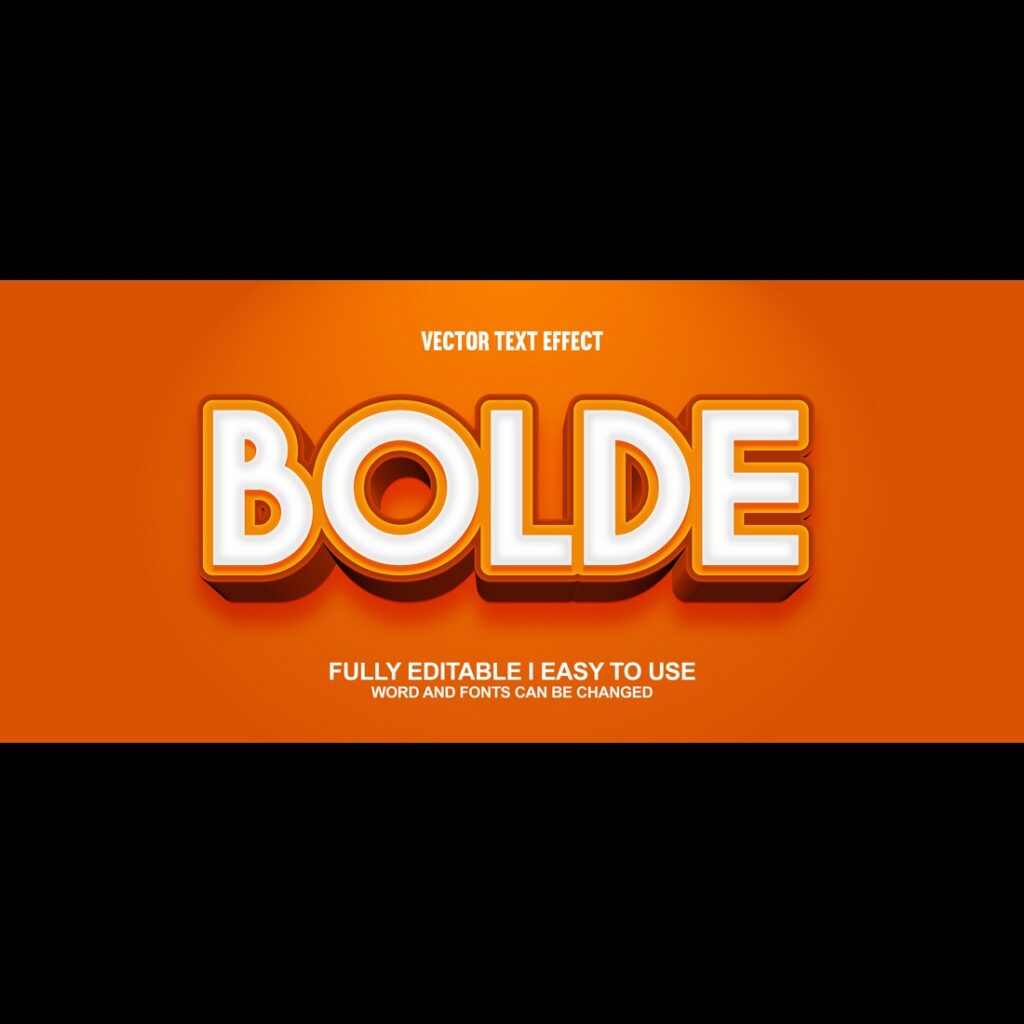 Fully Editable Vector 3D Text Effect - MasterBundles