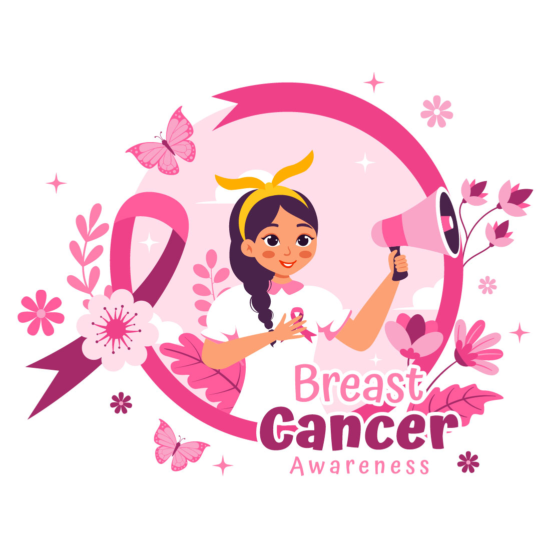 14 Breast Cancer Awareness Illustration cover image.