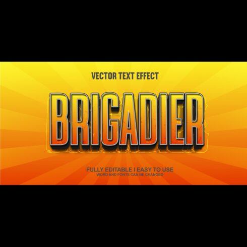 Fully Editable Vector 3D Text Effect cover image.