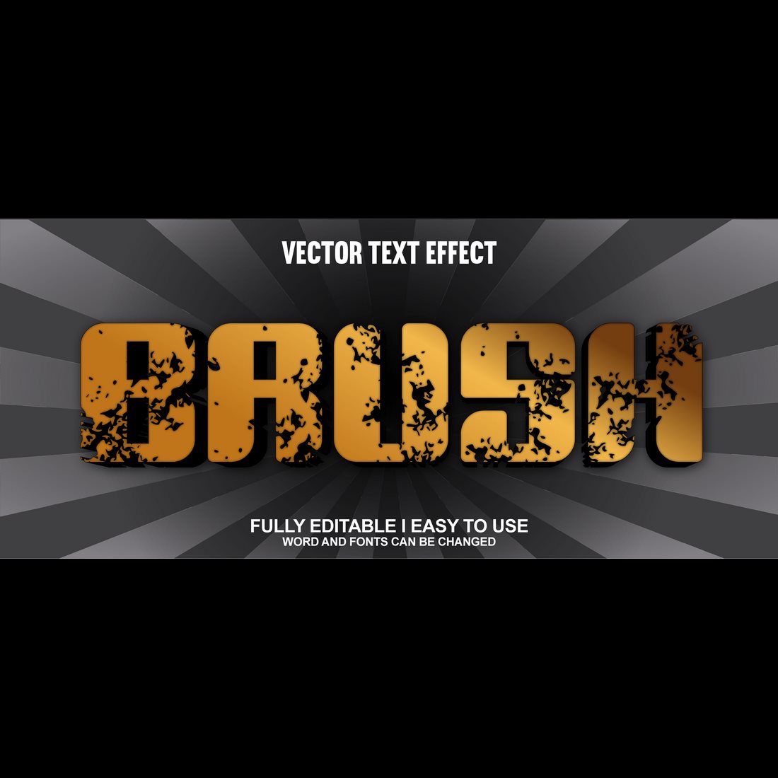 Fully Editable Vector 3D Text Effect cover image.