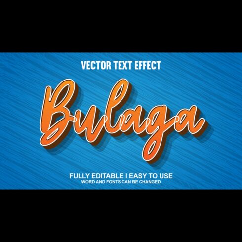 Fully Editable Vector 3D Text Effect cover image.