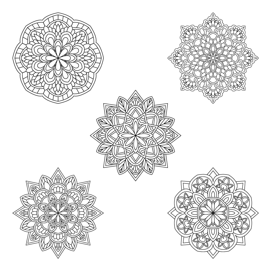 bundle of 10 mindfulness mandalas coloring book page 04 3