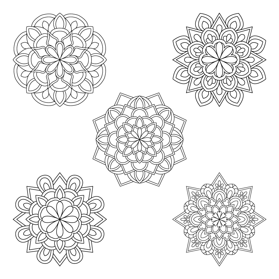 bundle of 10 simplicity mandalas coloring book page 04 823