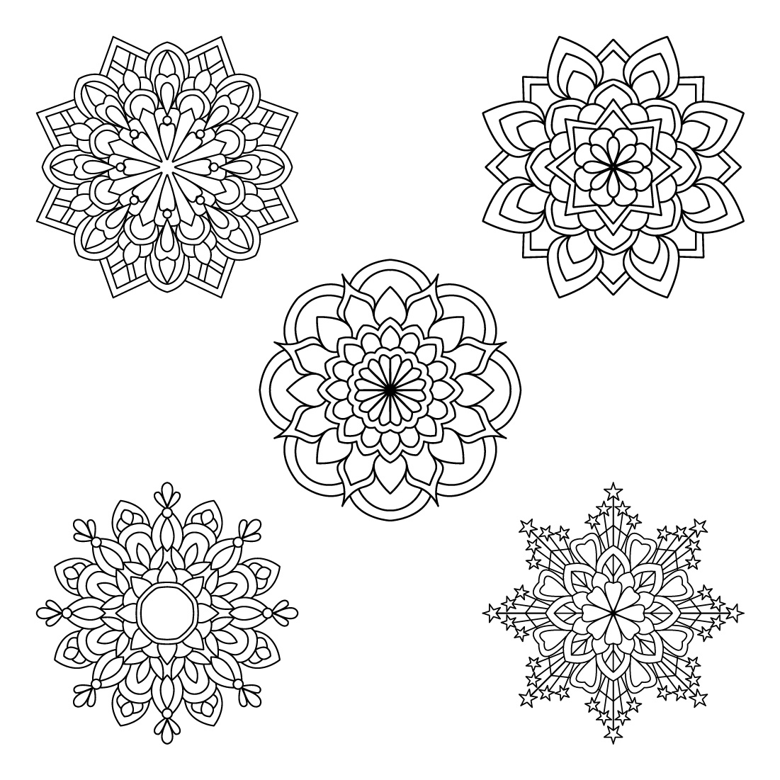 bundle of 10 spiritual grace mandalas coloring book page 04 779