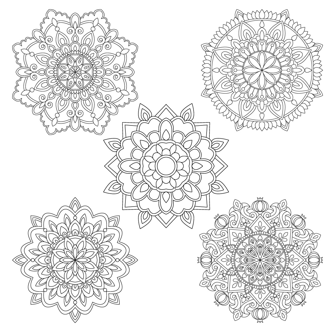 bundle of 10 vintage mandalas coloring book page 04 316