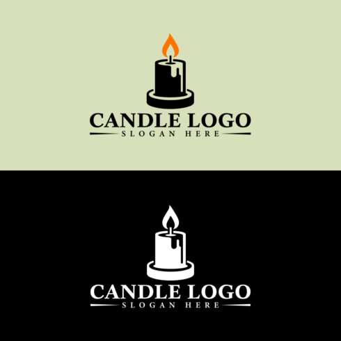 Elegant Candle Logo Vector Design cover image.