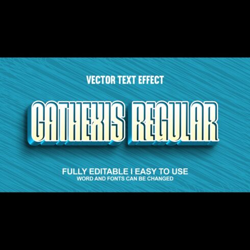 Fully Editable Vector 3D Text Effect cover image.