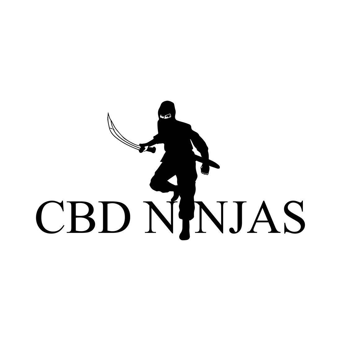 cbd ninja logo or icon design vector image template 341