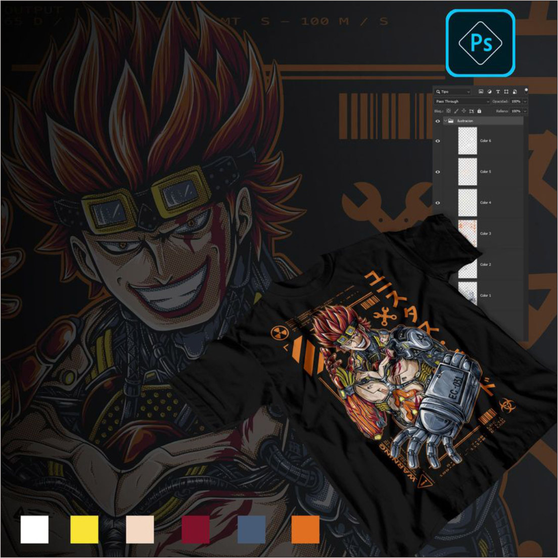 Luffy Law Kidd Mecha Designs preview image.