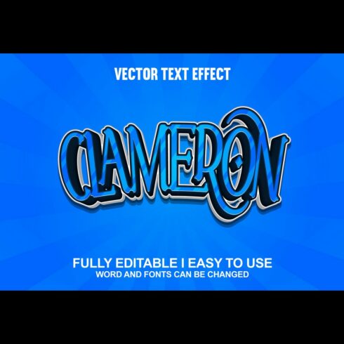 Fully Editable Vector 3D Text Effect cover image.