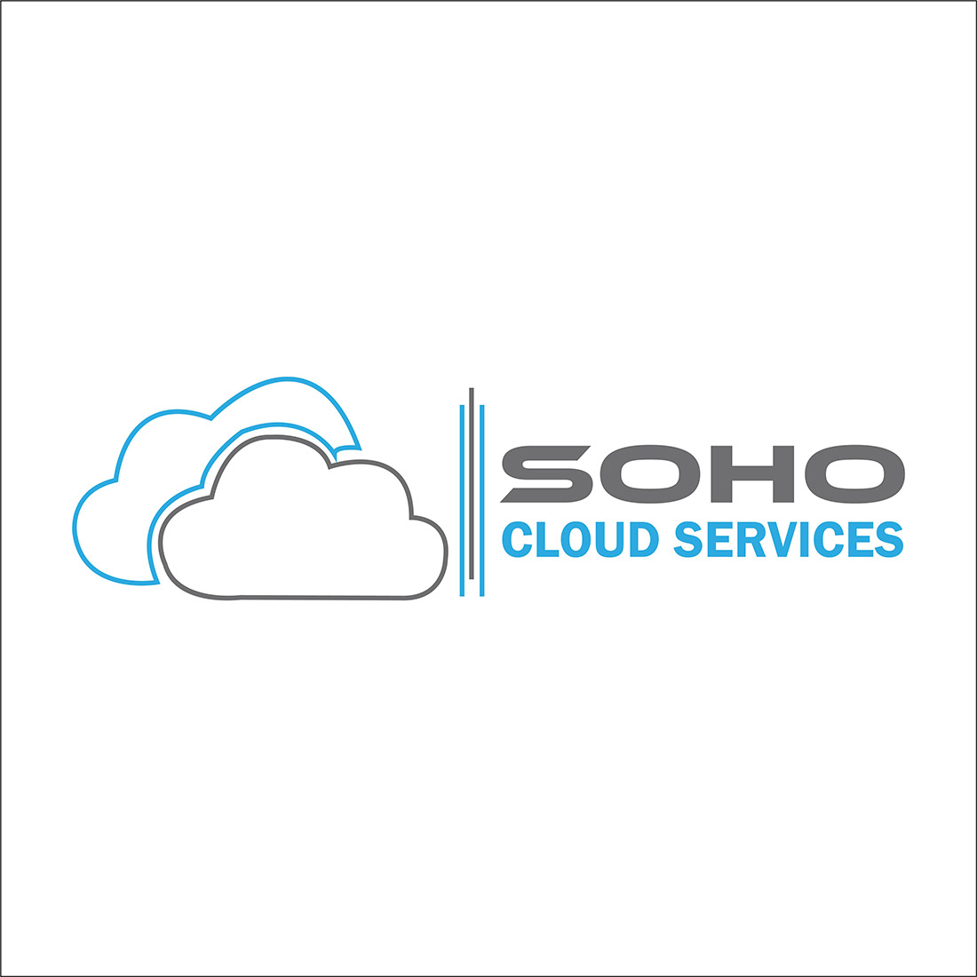 cloud services logo or icon design vector image template 321