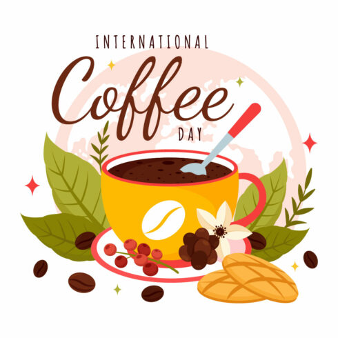 12 International Coffee Day Illustration cover image.