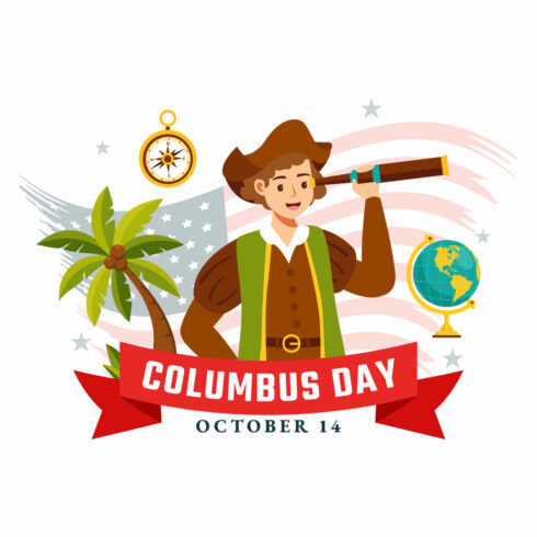 13 Happy Columbus USA Day Illustration cover image.