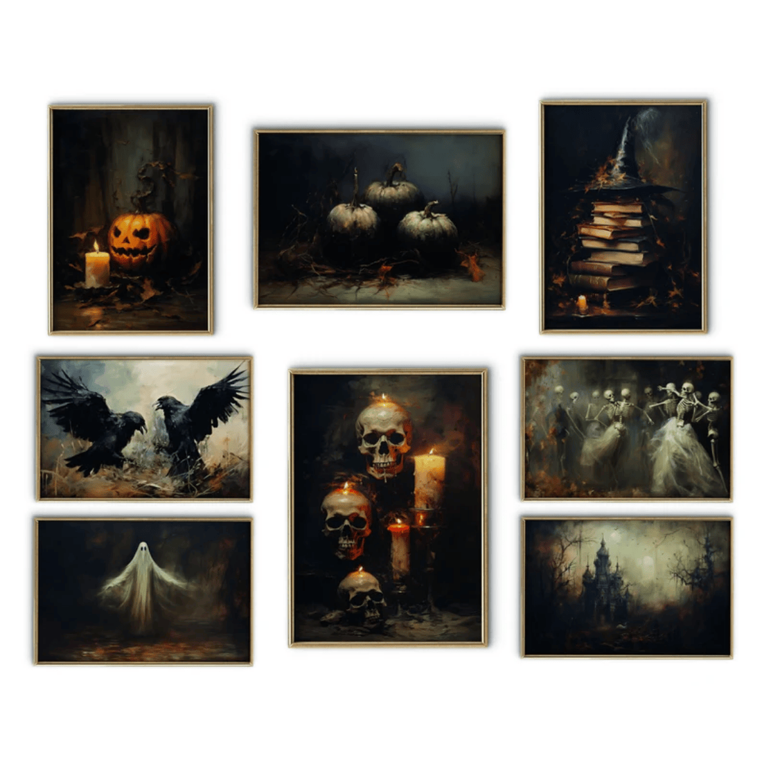 26 vintage halloween mega bundle preview image.