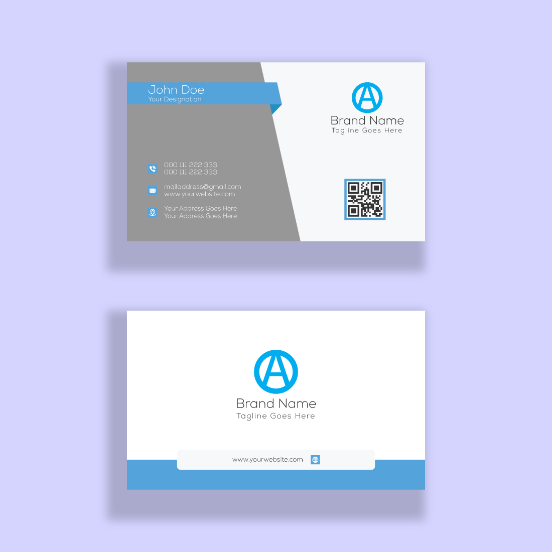 Corporate Business Card Template preview image.