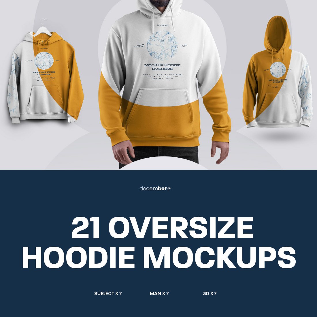 21 Mockups Oversize Hoodie 3 Different Style cover image.