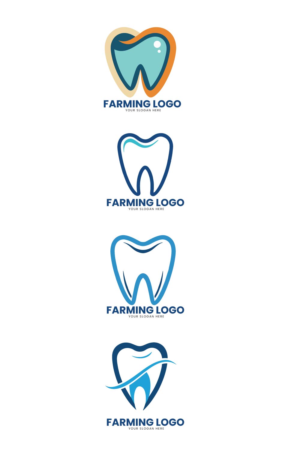 06 Dental Logo Design Style Excellence bundle pinterest preview image.