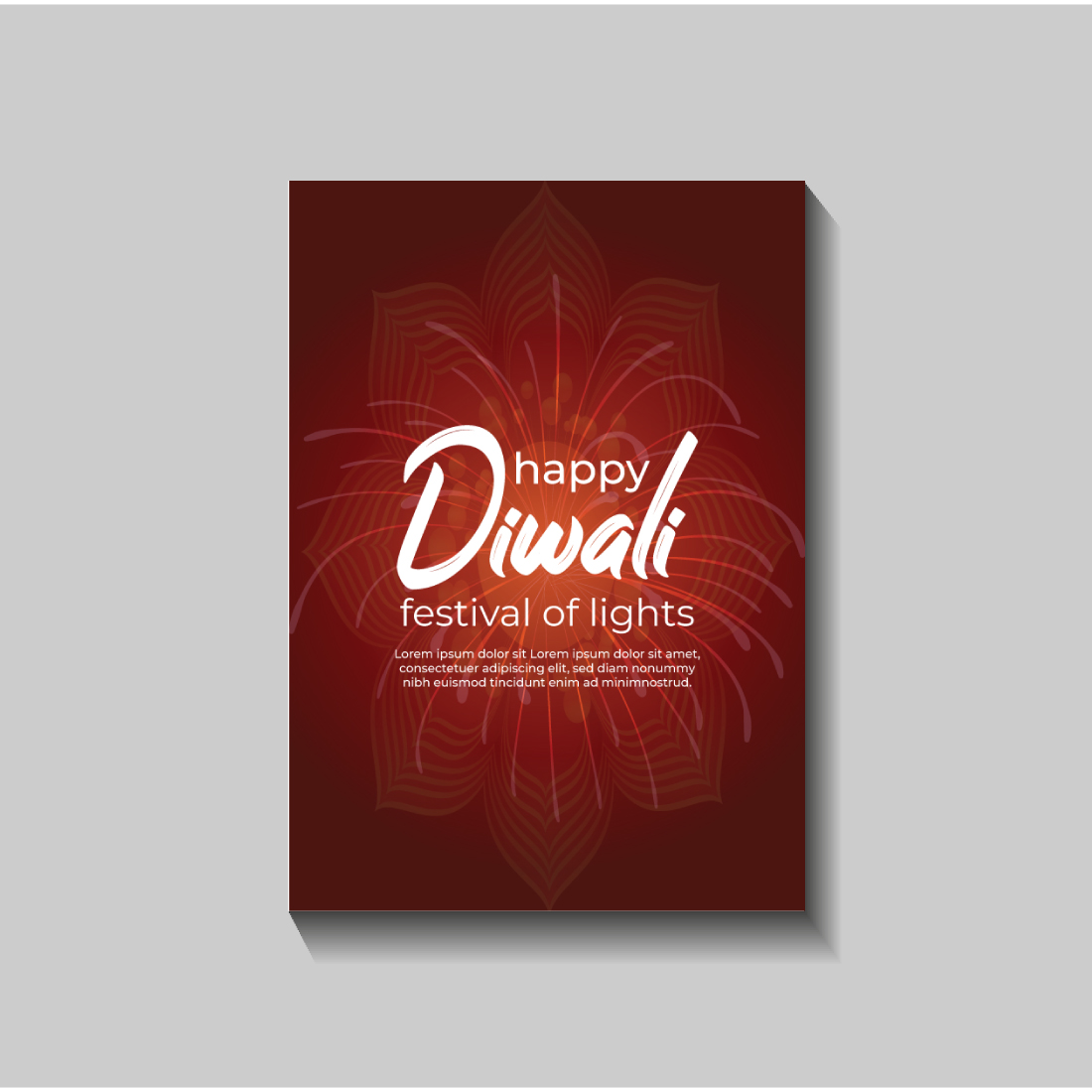 Happy Diwali festival of lights colorful banner template design cover image.