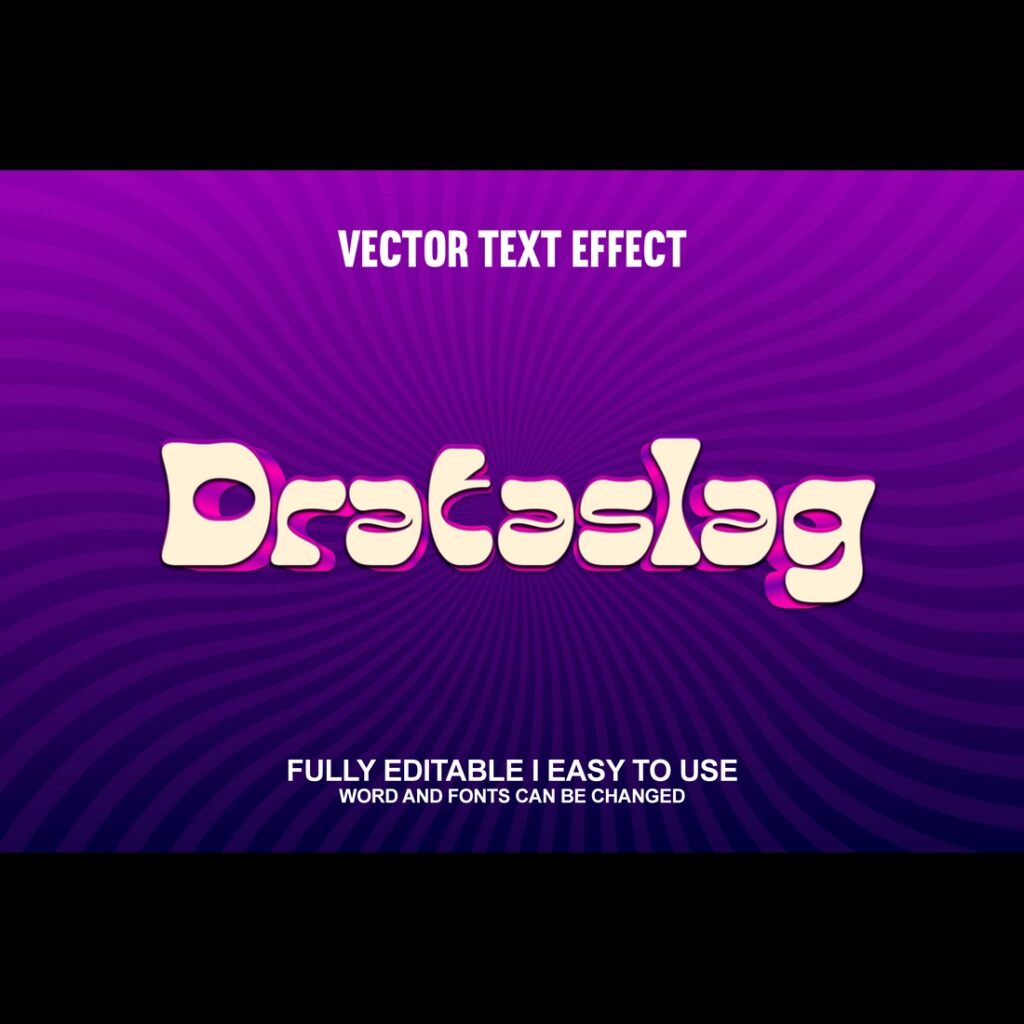 Fully Editable Vector 3D Text Effect - MasterBundles