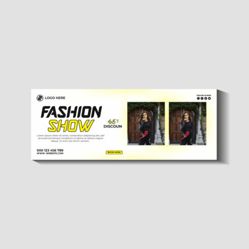 fashion sale social media post and web banner template cover image.