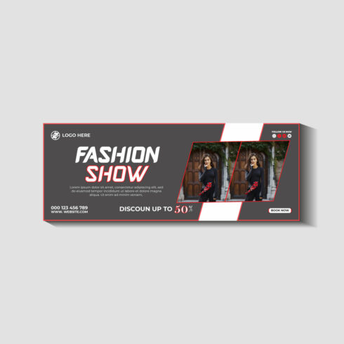 fashion sale social media post and web banner template cover image.